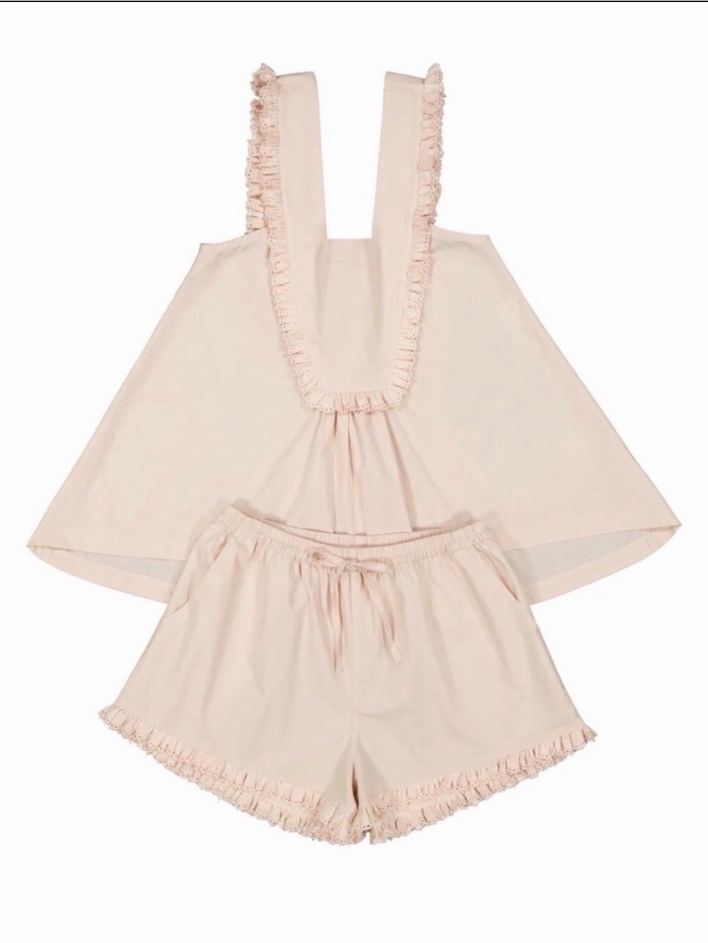 NEW Piyama Elsie Pajama Cotton Sleep Set S (4-6) in Blush Nude - Picture 3 of 9